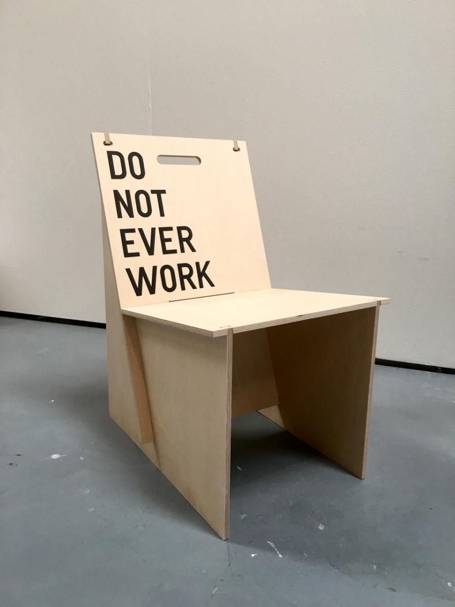 Rirkrit Tiravanija and Sébastien de Ganay, DO NOT EVER WORK (Chair edition), 2016